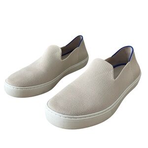 Rothy’s Original Slip on Sneaker Ivory Womens 8 Career Casual Comfort Minimalist
